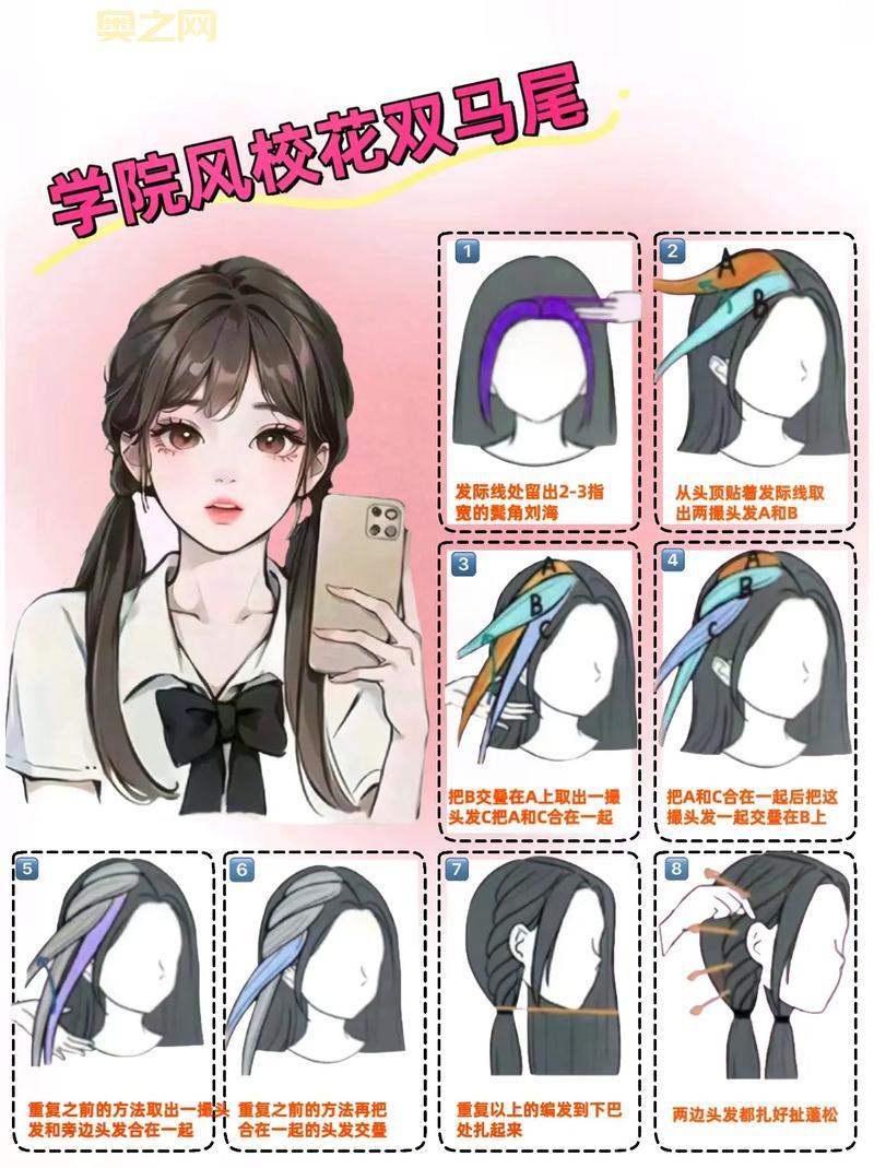 简单易学的编辫子教程,打造甜美时尚发型