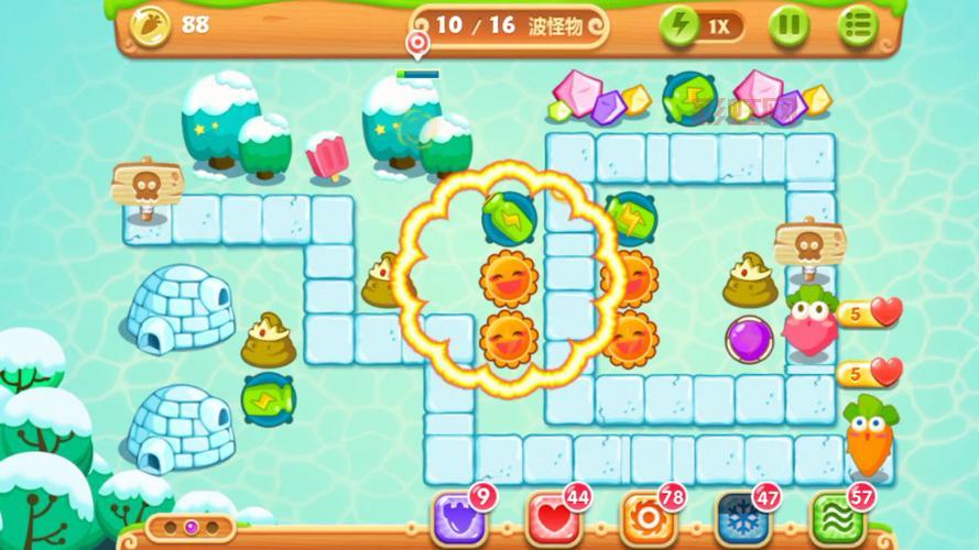 保卫萝卜1海洋攻略第10关,平民玩家也能拿金萝卜的通关方法