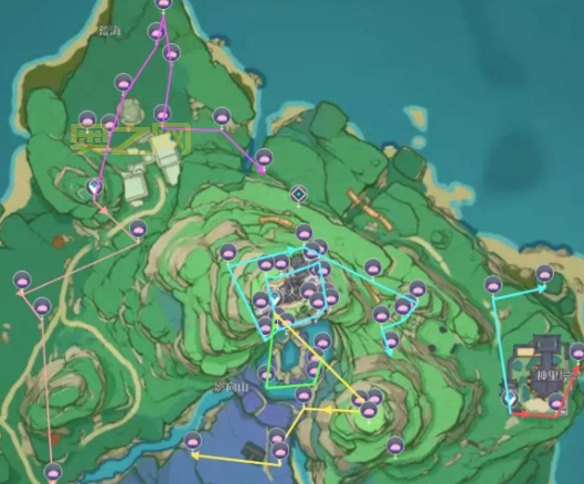 原神绯樱绣球采集路线攻略：高效收集点全解析