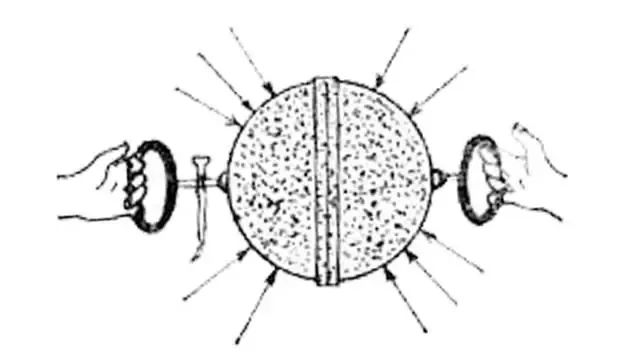 马德堡半球实验原理_气压小实验_漏斗吹蜡烛吹不灭的原理