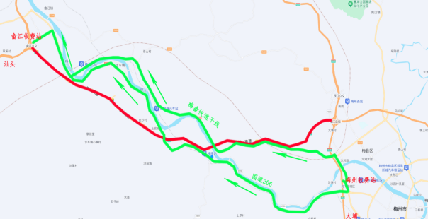 汕梅高速公路改扩建施工封闭通告_梅州公路建设新闻_程江互通至畲江互通封闭绕行