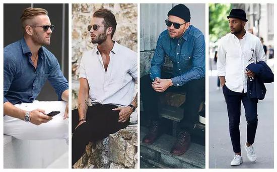 男士Smart Casual着装衬衫 牛津纺休闲衬衫 商务休闲搭配技巧_business casual 男