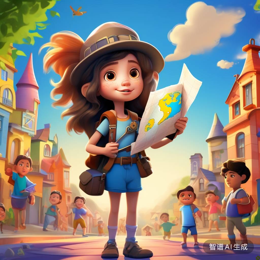 探险家索菲亚环球旅行 插画 创作_小女孩环游世界故事 插图 绘制步骤_关于探险家的故事