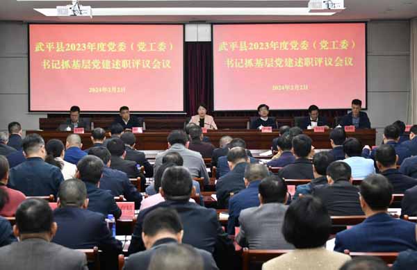 武平县委召开2023年度党委（党工委）书记抓基层党建述职评议会