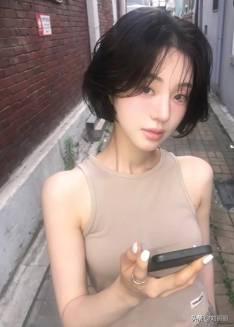 纹理烫短发_流行短发_超短齐耳短发