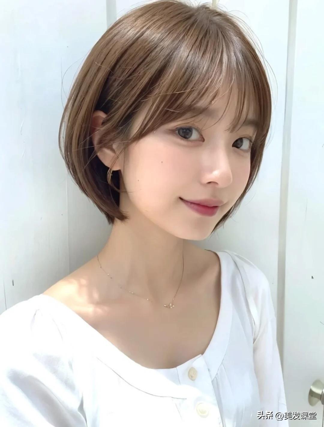 适合夏天短发造型合集_流行短发_空气感短发层次设计