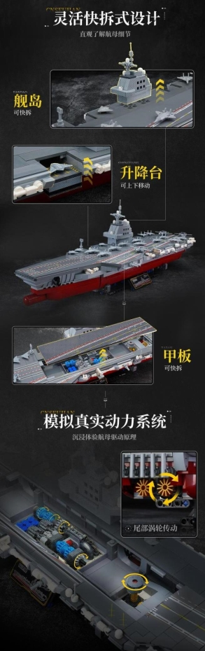 国产积木KEEPPLEY七一四所合作_启蒙积木吧_奇妙积木福建舰官方授权