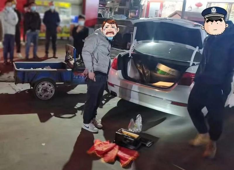 在高速上开豪车捧骨灰盒“碰瓷”，江门开平警方快速侦破！