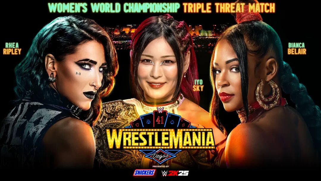 wwe2025_WrestleMania 41 摔跤狂热大赛 科迪-罗兹 约翰-塞纳_Roman Reigns 赛斯-罗林斯 CM朋克 三重威胁赛