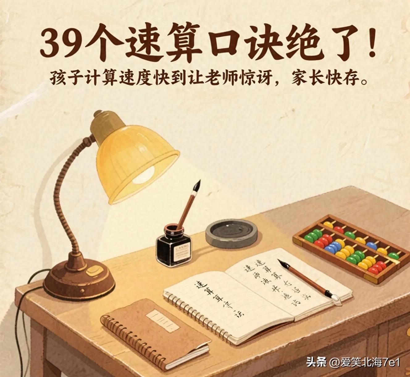 39个速算口诀绝了！孩子计算速度快到让老师惊讶，家长快存