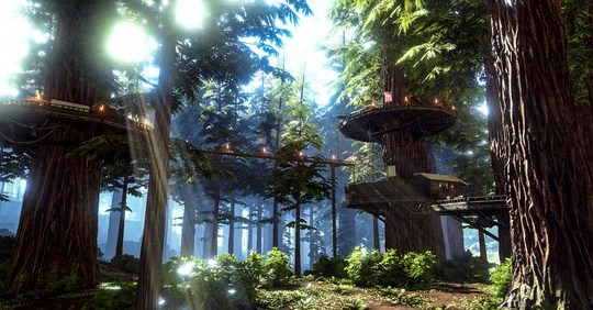 盘点沙盒游戏中的实用基地，《方舟生存进化》玩家的智慧让人赞叹