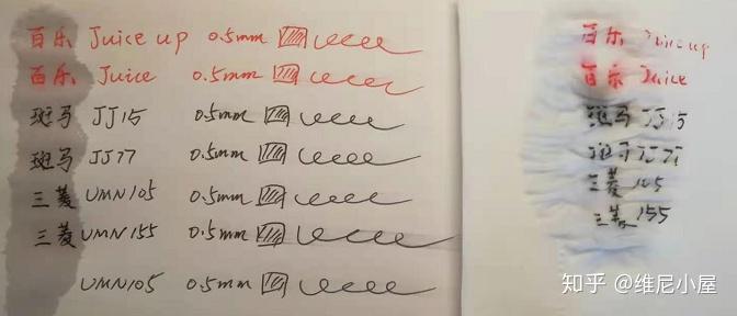 Juice up三菱UMN155对比_jj77_日产按动中性笔评测