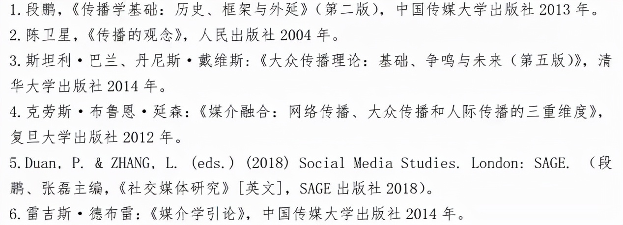 中国新媒体传播学研究前沿_中国传媒大学新闻与传播硕士_中传新闻传播专业参考书目