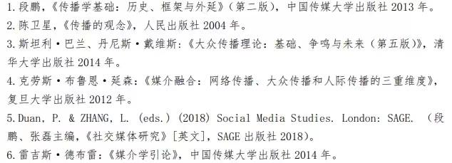 中国新媒体传播学研究前沿_中传新闻传播专业参考书目_中国传媒大学新闻与传播硕士