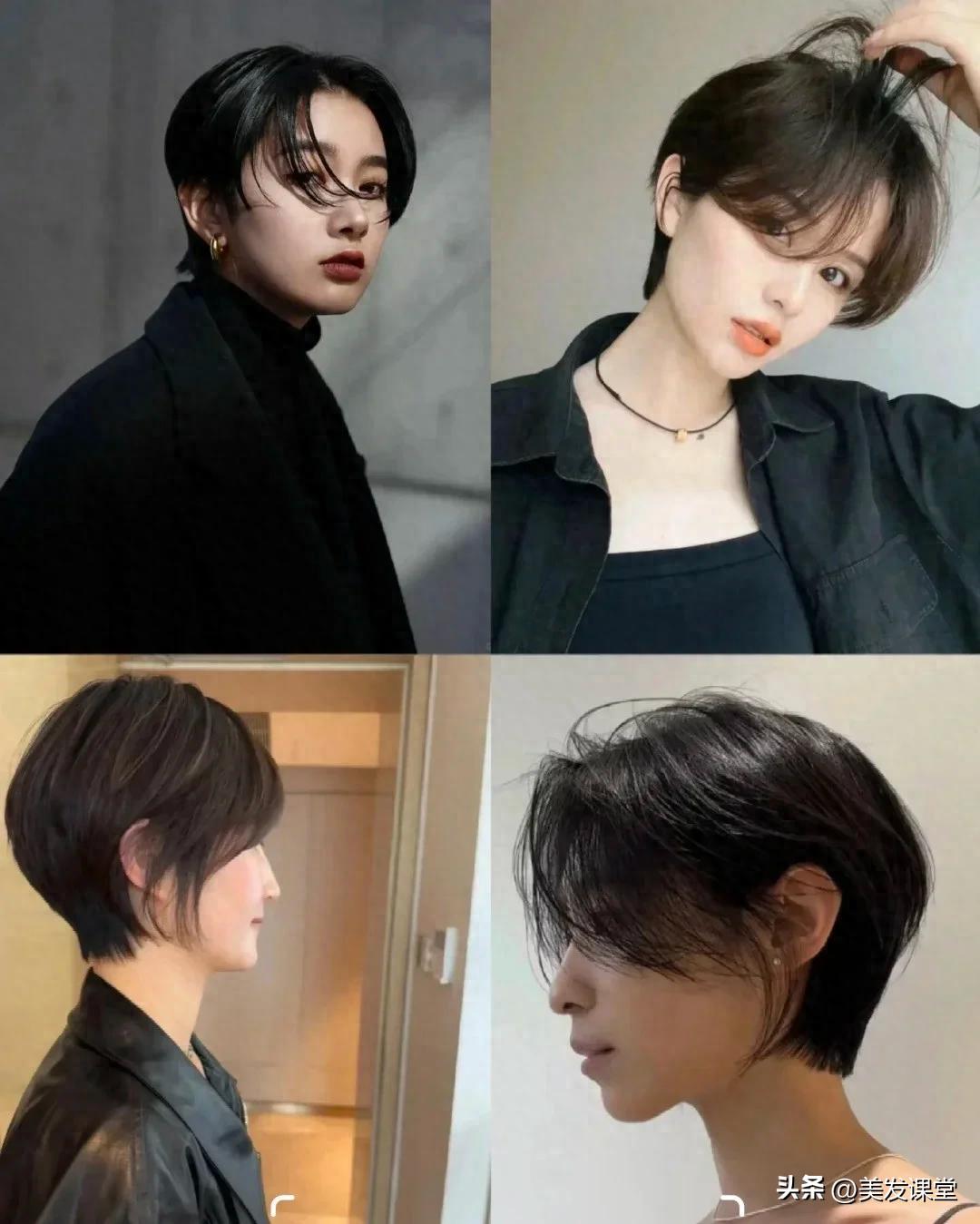 层次感蓬松短发_挂耳短发_女短发发型设计图片