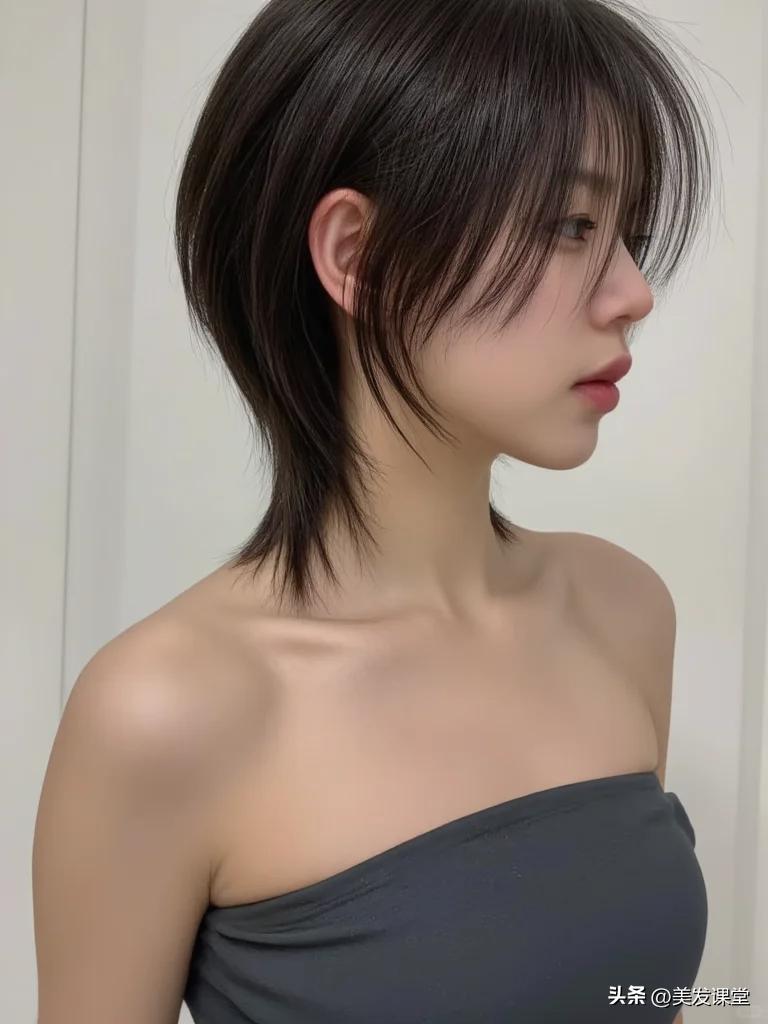 挂耳短发_层次感蓬松短发_女短发发型设计图片