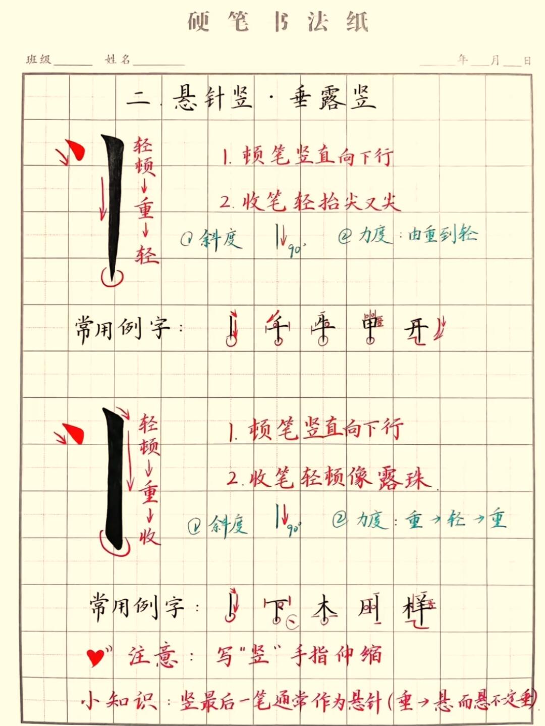 硬笔书法入门：9大基础笔画拆解，手把手教你写好每一笔