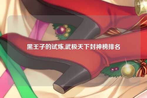 黑王子的试炼,武极天下封神榜排名