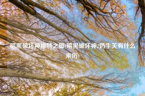 暗黑破坏神维特之脚(暗黑破坏神2奶牛关有什么来历)