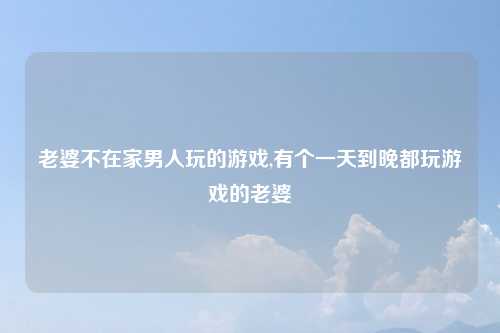 老婆不在家男人玩的游戏,有个一天到晚都玩游戏的老婆