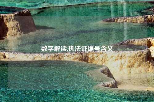 数字解读,执法证编号含义