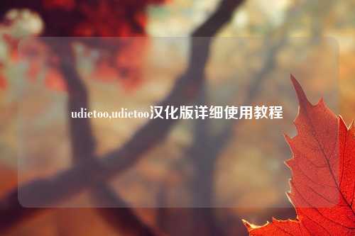 udietoo,udietoo汉化版详细使用教程