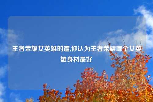 王者荣耀女英雄的遭,你认为王者荣耀哪个女英雄身材最好