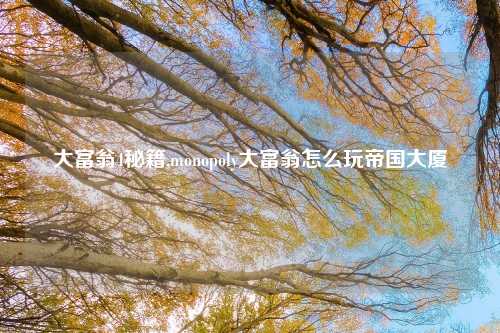 大富翁4秘籍,monopoly大富翁怎么玩帝国大厦