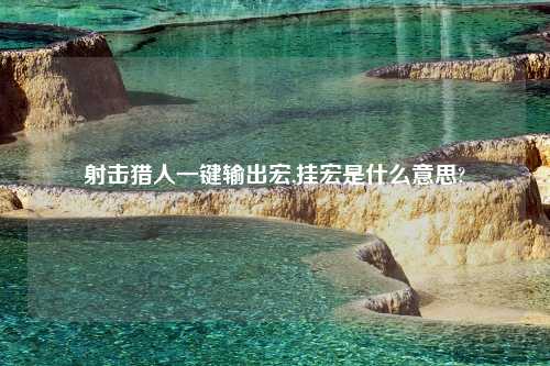 射击猎人一键输出宏,挂宏是什么意思?