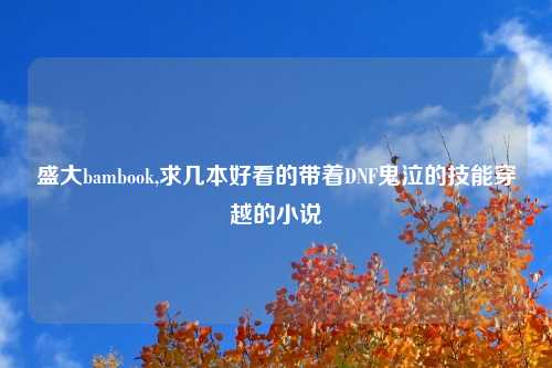 盛大bambook,求几本好看的带着DNF鬼泣的技能穿越的小说