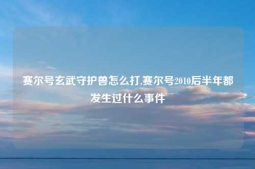 赛尔号玄武守护兽怎么打,赛尔号2010后半年都发生过什么事件