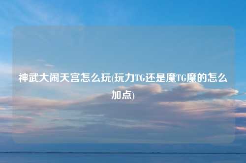 神武大闹天宫怎么玩(玩力TG还是魔TG魔的怎么加点)