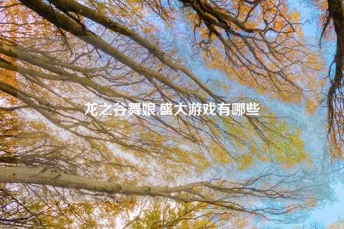 龙之谷舞娘,盛大游戏有哪些
