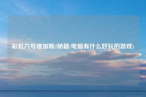 彩虹六号维加斯2秘籍(电脑有什么好玩的游戏)