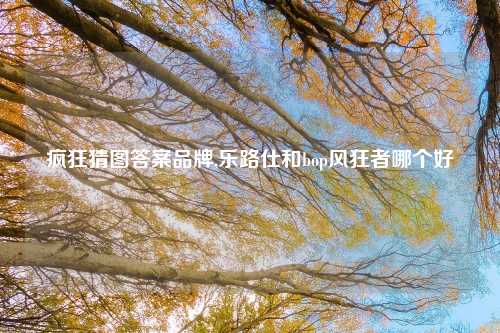 疯狂猜图答案品牌,乐路仕和bop风狂者哪个好