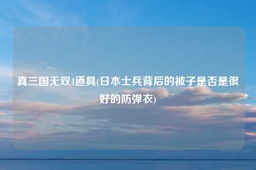 真三国无双4道具(日本士兵背后的被子是否是很好的防弹衣)