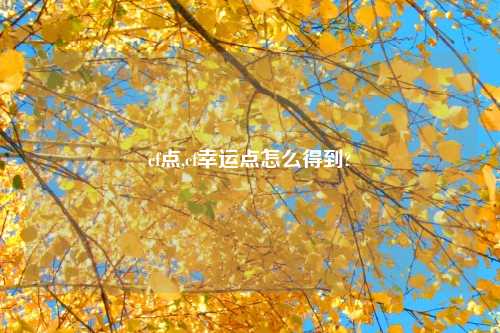 cf点,cf幸运点怎么得到?