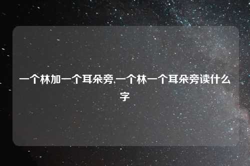 一个林加一个耳朵旁,一个林一个耳朵旁读什么字