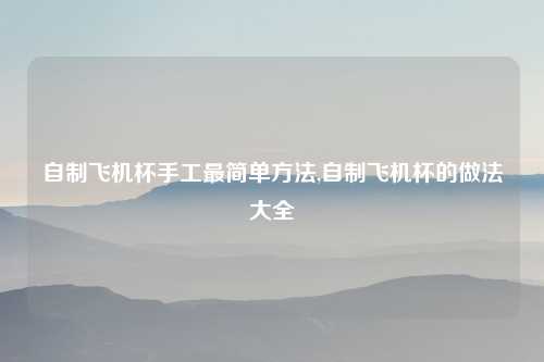 自制飞机杯手工最简单方法,自制飞机杯的做法大全