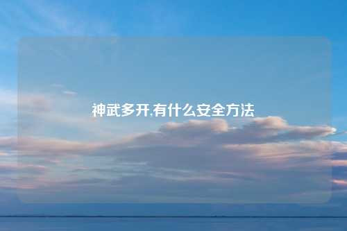 神武多开,有什么安全方法