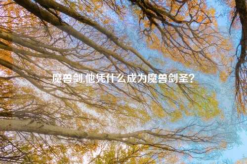 魔兽剑,他凭什么成为魔兽剑圣？