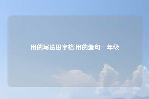 用的写法田字格,用的造句一年级