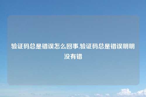 验证码总是错误怎么回事,验证码总是错误明明没有错