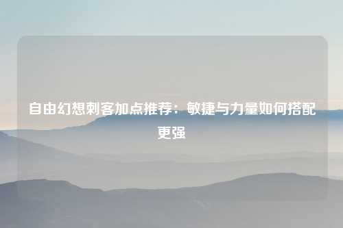 自由幻想刺客加点推荐：敏捷与力量如何搭配更强