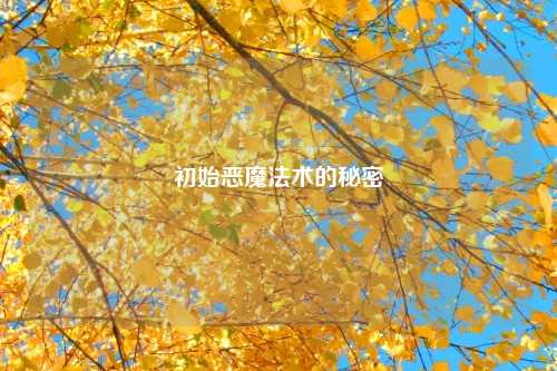 初始恶魔法术的秘密