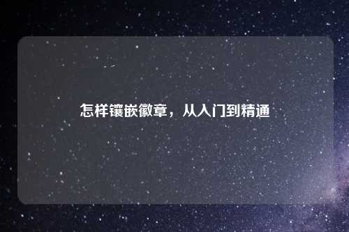 怎样镶嵌徽章，从入门到精通