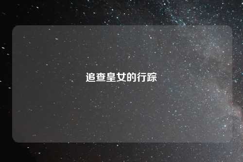 追查皇女的行踪