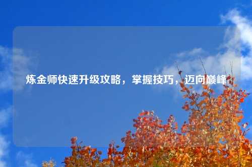 炼金师快速升级攻略，掌握技巧，迈向巅峰