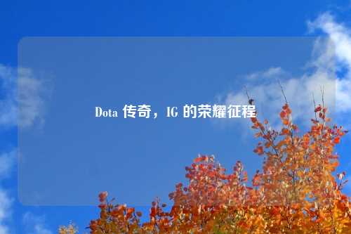 Dota 传奇，IG 的荣耀征程
