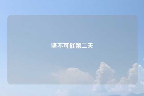 坚不可摧第二天
